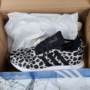 Adidas Black and White Patterned Sneakers
